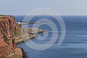 Rocky outcropping on Helgoland island in Germany