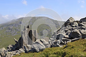 Rocky outcrops on Bera Mawr