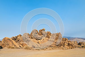 A rocky overlook in the Alabama Hills near Lone Pine, California, USA