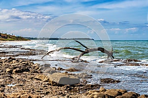 Rocky Pacific coastline near Las Tablas, Azuero Peninsula, Panama