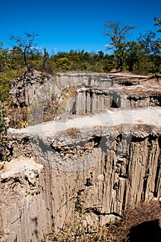 Rocky parched soil landscape