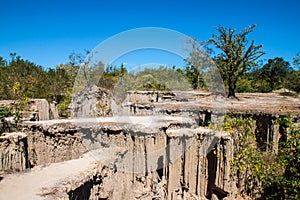 Rocky parched soil landscape