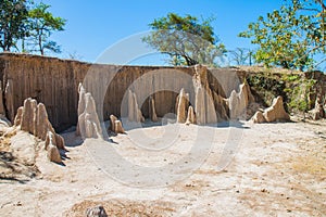 Rocky parched soil landscape