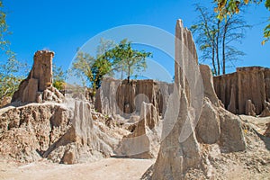 Rocky parched soil landscape