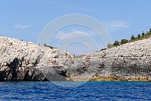 Rocky part of Antipaxos with bushes