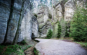 Rocky Path in the Adrspach Teplice Rock Formation
