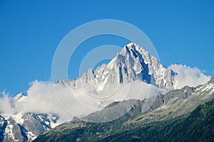 Rocky peak in the Alps