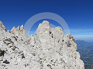 Rocky peak of Apennine Mountain Range