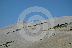 The rocky peak of mount ventoux,france