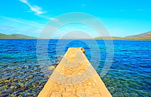 Rocky pier in Porto Conte