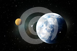 Rocky planets, Exoplanets or Extrasolar planets from deep outer space photo