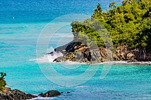 Rocky point near Trunk Bay in the Virgin Islands National Park