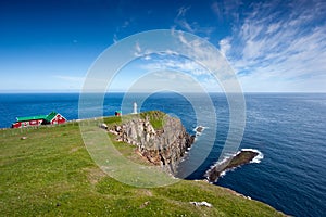 Rocky promontory with a lighthouse