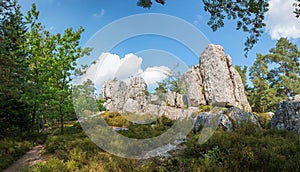 Rocky quartz formation GroÃŸer Pfahl, geotope near Viechtach, bavarian forest