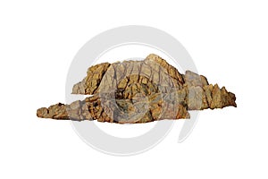 Rocky reefs stone isolated on white background. Raw strange sandstone rocks for garden decoration. photo