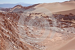 Rocky, Remote Salt Flat Terrain in Chile`s Atacama Desert