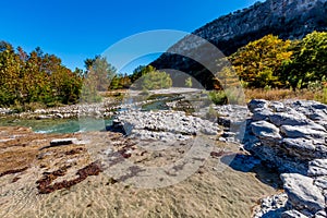 Rocky River Bed of the Crystal Clear Frio River in Texas