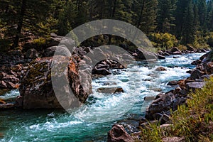 Rocky River of Fresh Flowing Water photo