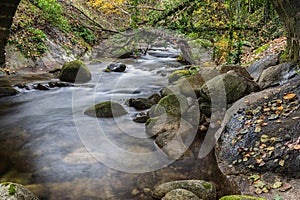 Rocky river near Aldeanueva de la Vera, Caceres, Extremadura, Spain