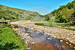 Rocky riverbed of the River Swale