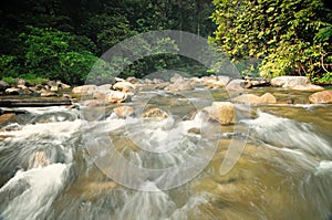 Rocky riverscape with visible troll head image - pareidolia