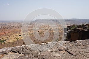 Rocky savannah landscape near Dapaong in northern Togo