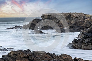 Rocky Scotish coastline near Mangersta, Isle of Lewis, UK