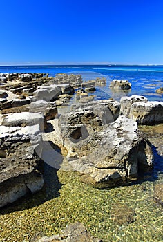 Rocky sea coast on Adriatic sea, Croatia