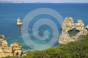 Rocky Sea Coast in Lagos, Portugal