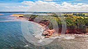 Rocky Shore on the Atlantic Ocean. Prince Edward Island, Canada