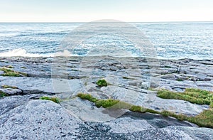 A rocky shore of the Barents Sea, island of Mageroya, Norway