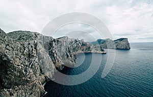 Rocky shore of Cap Formentor, Majorca, Spain