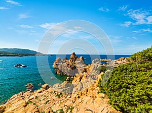 Rocky shore in Costa Paradiso