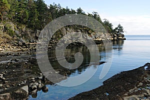 Rocky shore in gulf islands national park