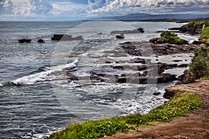 Rocky shore of the Indian ocean