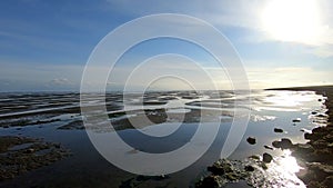 Rocky shore on the island of Ameland