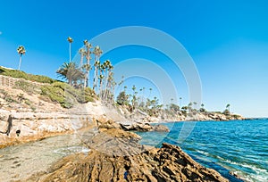 rocky shore in Laguna Beach