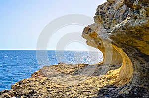 Rocky shore on the Mediterranean coast