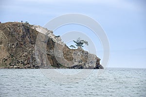 The rocky shore of Olkhon Island, Lake Baikal, Russian Federation