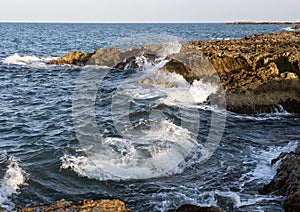 Rocky shoreline of Adriatic Sea at Borgo Ignazio Resort, Savelletri di Fasano