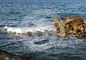 Rocky shoreline of Adriatic Sea at Borgo Ignazio Resort, Savelletri di Fasano