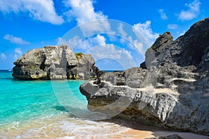 Rocky shoreline of Bermuda