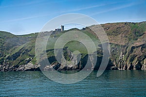 Rocky shoreline of the Island of Lundy off Devon