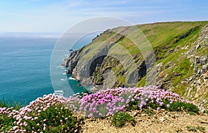 Rocky shoreline of the Island of Lundy off Devon
