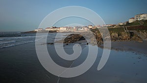 Rocky shoreline Of Praia de Arnela