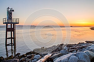 Rocky Shoreline Sunset