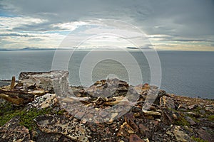 Rocky shores of the Barents Sea.