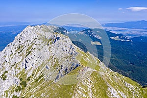 Rocky summit from Romanian Carpathians