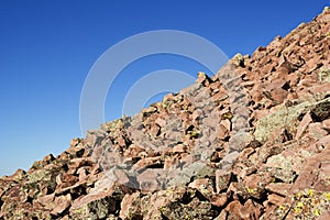 Rocky Talus Slope With Blue Sky