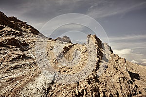 Rocky Terrain Formation at the Valley de la Luna in Detail